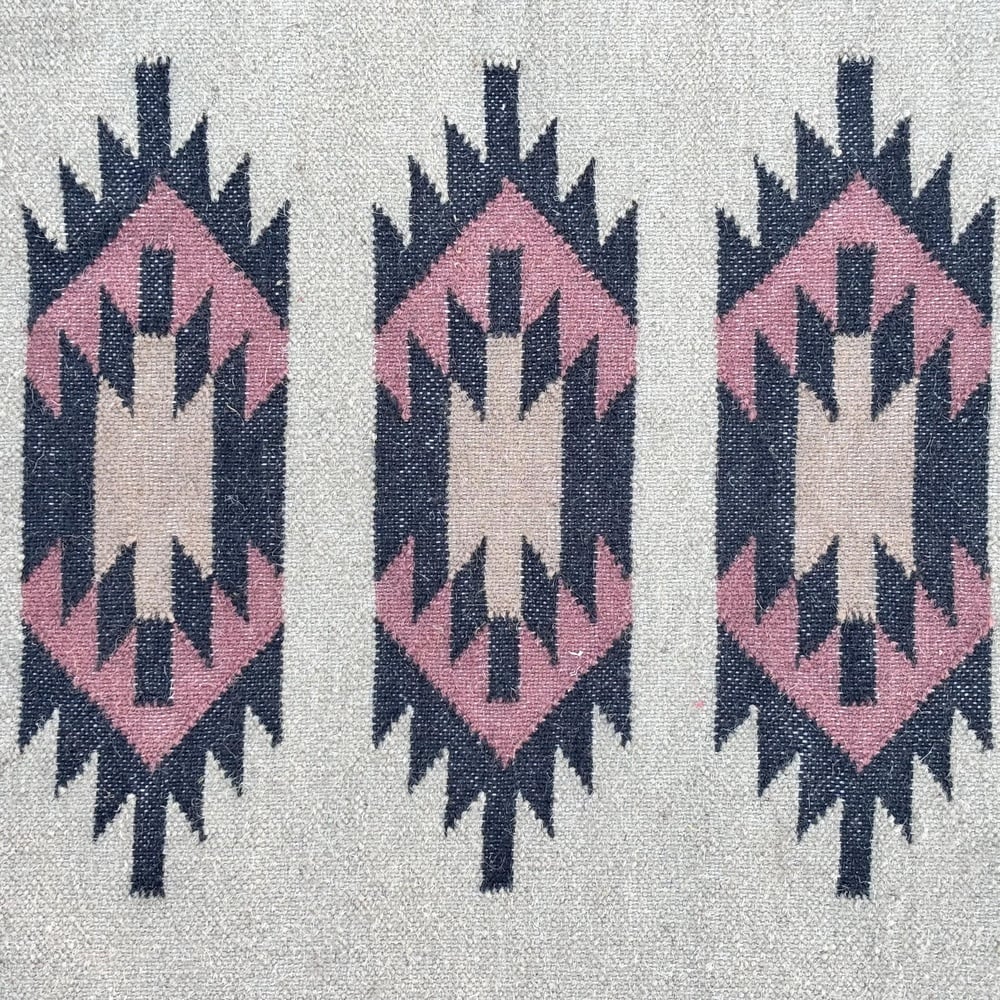 Handmade Wool Multicolor Vintage Dhurrie For Living Room